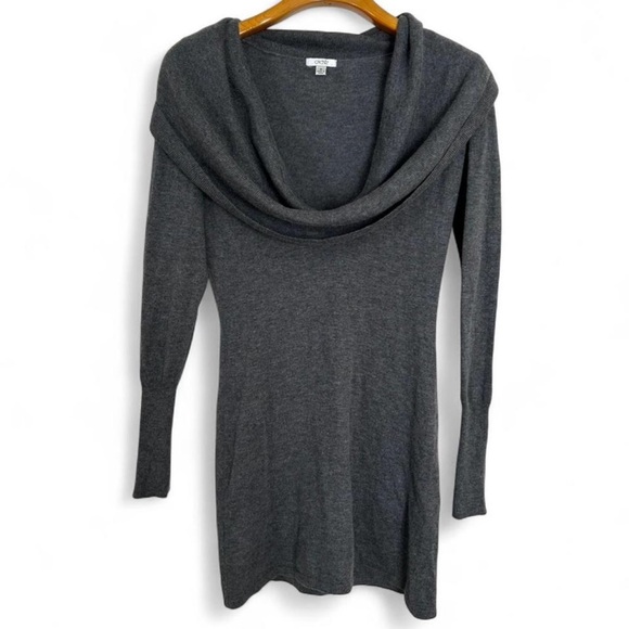 Cache Sweaters - Caché Gray Cowl Neck Sweater